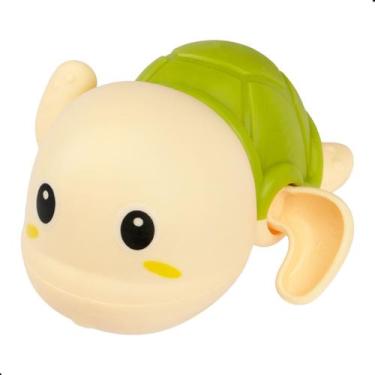Imagem de Brinquedo Infantil Bebe Criança Água Nada Ao Dar Corda Tartaruga Pimpo
