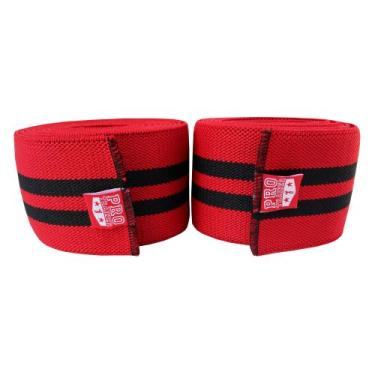 Imagem de Kit Faixa De Joelho + Strap Largo Mão Treino Agachamento - Pro Trainer