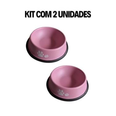 Imagem de Vasilha Pet para ração e agua para cães e gatos 18 CM em Inox (P)- 400