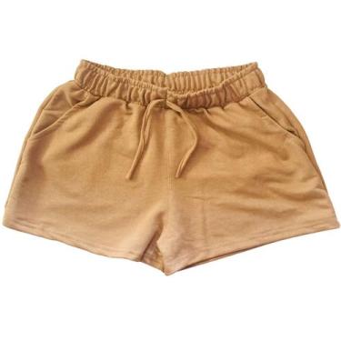 Imagem de Short Feminino Moletom Moletinho Shortinho Soltinho Confortável Algodã