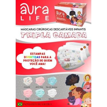 Imagem de Máscara Descartável -aura Life Infantil -super Divertida ., Unicornio 
