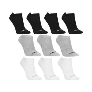 Imagem de Kit 10 Pares Meias Mash Invisível 0M0.02D - Sem Cano, Preto, cinza e b