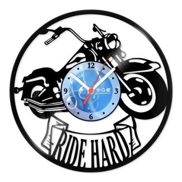 Imagem de Relógio De Parede Disco Vinil Motos - Ride Hard - VMO-012 - Modernarte