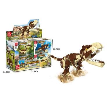 Imagem de Bloco De Montar Dinossauros 12 Espécies - Unidade - Jiestar - Booglee