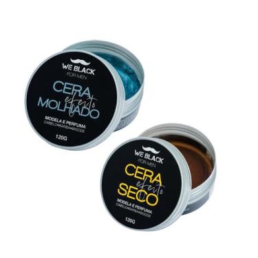 Imagem de Kit Finalização Masculina We Black - Cera Efeito Seco e Molhado para E