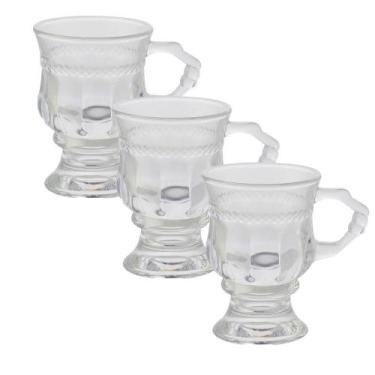 Imagem de Jogo Com 3 Taças Para Capuccino Com Alça 142ml  - KEHOME