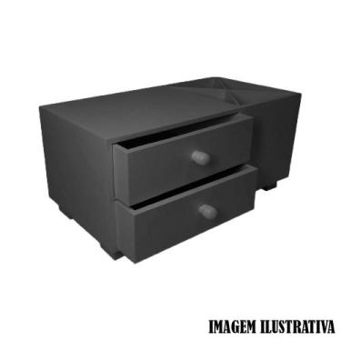 Imagem de Caixa para Pincel com Duas Gavetas 32,5x13x15,5 Mdf Madeira Pintado - 