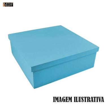 Imagem de Kit 45 Caixa Quadrada Tampa Sapato 20x20x5 Madeira Pintado - ATACADÃO 