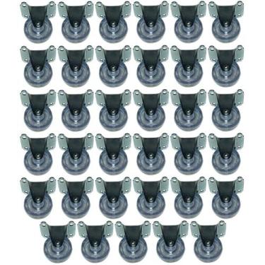 Imagem de Jogo 35 Rodinhas 32mm Incolor San Rodízio Base Fixa 4 Furos - GENERIC