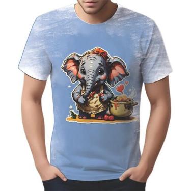 Imagem de Camiseta Camisa Tshirt Chefe Elefante Cozinheiro Cozinha 2 - Enjoy Sho