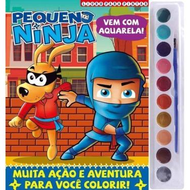Imagem de Pequeno Ninja - Livro Para Pintar - Aquarela 10 Cores