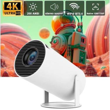 Imagem de Projetor Portátil 1080p Branco Wifi Alto Falante Embutido - BIVOLT