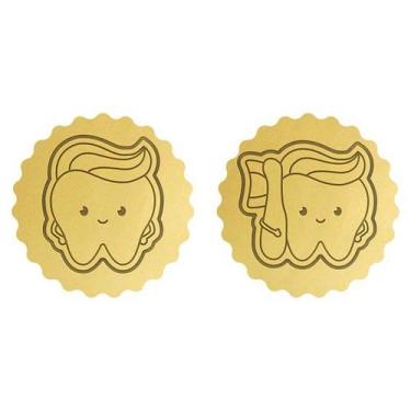 Imagem de Kit 2 Cortadores Biscoito Dupla de Dentinhos - DOCE IMPRESSO, 8,5cm