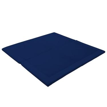 Imagem de SoftScape Velvety e Vinyl Space Saver Tapete de atividades dobrável de 4 seções para bebês e crianças, tempo de barriga para bebês, espuma macia e brincadeiras coloridas em casa, creche ou