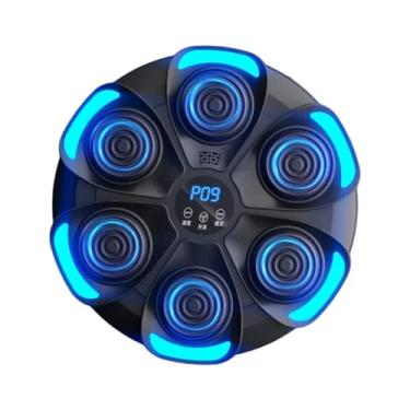 Imagem de Vaveren Máquina de boxe de música eletrônica, alvo de parede, treinador de boxe, musical, almofada de perfuração iluminada para prática de kickboxing, Preto