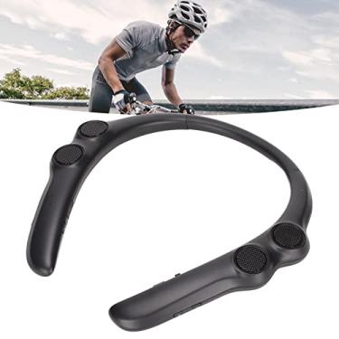 Imagem de Fones de Ouvido Bluetooth Com Fita para o Pescoço, Fones de Ouvido Estéreo Sem Fio Com Fita para o Pescoço e Microfone Com Cancelamento de Ruído, Fones de Ouvido Com Fita para o