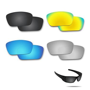 Imagem de Fiskr Lentes de reposição anti-água salgada para óculos de sol Oakley Fuel Cell, pacote com 4 pares