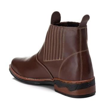 Imagem de Botina Bota Chelsea Em Couro Masculina Marrom - Rizzicomercio, 42