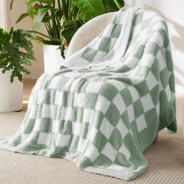 Imagem de Cobertor Throw Bedsure Verde Quadriculado 127x152cm - Super Soft