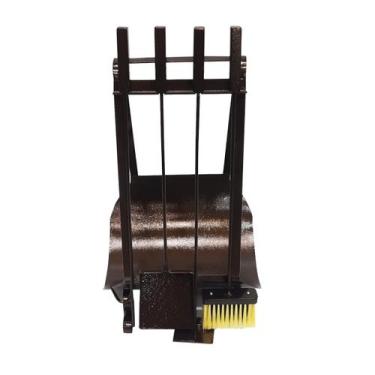 Imagem de Kit Acessórios Limpeza Lareira e Cesto Porta Lenha - INOX LAURINDOS