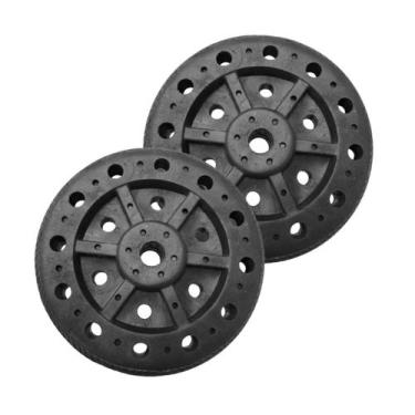 Imagem de Kit 2 Rodas Carrinho Mercado Eixo 3/4 Maciça 100kg Não Fur - MARELAGO