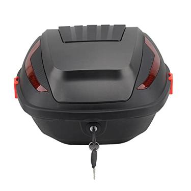 Imagem de Mala de viagem para motocicleta 32L novo carro elétrico motocicleta porta-malas ABS grande capacidade caixa de armazenamento de porta-malas remoção uso geral várias opções de cores capa superior para