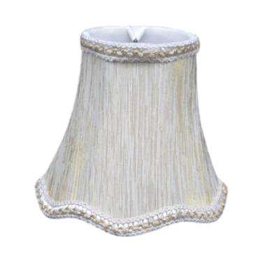 Imagem de Fenteer Lustre de tecido lustre luminária tampa da lâmpada de parede para lâmpadas de vela iluminação de clipe decorativo, Style B