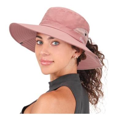 Imagem de Chapéu de Sol Feminino Xuoaz com Aba Larga e Proteção UV