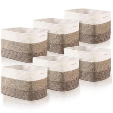 Imagem de Cesta Tecida Geetery (Pacote com 6) - 37,5 x 25 x 22,5 cm - Marrom Esc