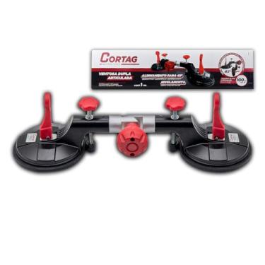 Imagem de Ventosa Dupla Articulada 90° Graus Cortag Para Porcelanato Pisos Vidros Cerâmicas 62833 - Articulada