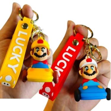 Imagem de Kit Chaveiro Super Mario Kart Personagem Coleção Chave Carro Bolsa Pre
