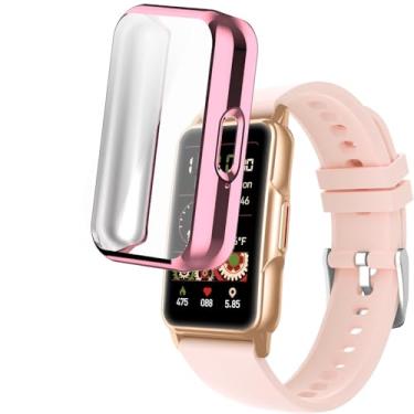 Imagem de smaate Capas de relógio compatíveis com Smart Watch Mindrose H80 de 1,5 polegadas, capa de TPU com protetor de tela, protegendo o corpo e a tela do relógio