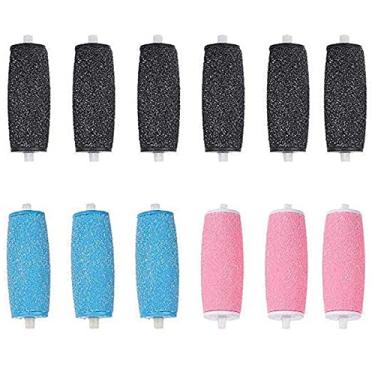 Imagem de Pacote com 10 rolos de substituição, 3 diferentes níveis grossos, compatível com o pedal eletrônico Pedi Pefect