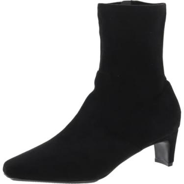 Imagem de Anne Klein Bota feminina de cano curto Iga, Camurça preta, 38