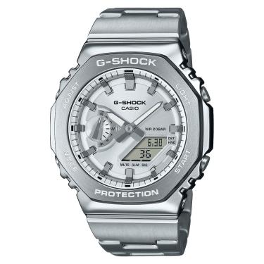 Imagem de Relógio CASIO G-SHOK masculino analógico prata GM-2110D-7ADR