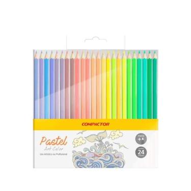Imagem de Lápis De Cor Compactor Art Color Tons Pastel 24 Cores
