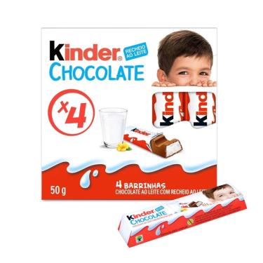 Imagem de Chocolate 4 Barrinhas Kinder Pacote