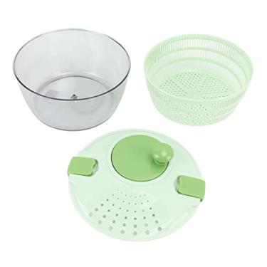 Imagem de Salada Spinner Spinner Spinner Secador de vegetais Rotatável lavadora de frutas lavadora de frutas tempo economizando mistura rápida para cozinha 3pcs (Grön)