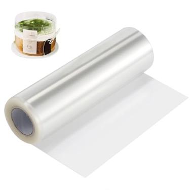 Imagem de DOCMON Colar de bolo, folhas de acetato de 15 cm para assar, folhas grossas de acetato de acetato transparente para bolo, chocolate, sobremesa, cobertura, decoração, artesanato