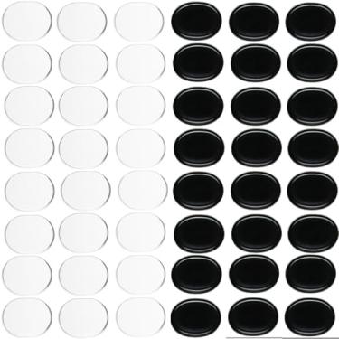 Imagem de 48 amortecedores de tambor, almofadas de gel de silicone preto e transparente, silenciadores de tambor macio mudo para pratos de bateria de tarola, kit de amortecimento de controle de tom