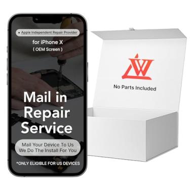 Imagem de LW Serviço de reparo com tela original para iPhone X (5,8 polegadas) Tela LCD de substituição Montagem digitalizador sensível ao toque + Serviço de instalação por correio