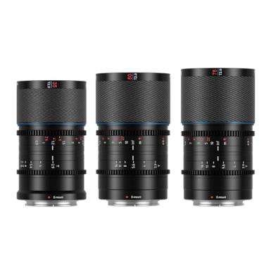 Imagem de SIRUI Lente anamórfica Saturn 35 mm, 50 mm, 75 mm T2.9 1,6 X de fibra de carbono de quadro completo, lente Cine para câmeras de montagem E, menos de 500 g (Blue Flare)