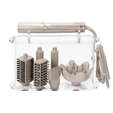 Imagem de GENCAM Suporte de armazenamento para estilo Shark Flex, organizador de mesa de acrílico compatível com Dyson Airwrap/Shark FlexStyle, suporte de estilo flexível para casa de banho e salão de beleza