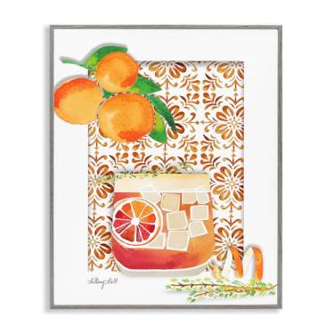 Imagem de Stupell Industries Arte giclée emoldurada cinza negroni com padrão mediterrâneo, design de Hillary Holt, 61 x 76 cm