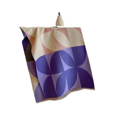 Imagem de Cachecol Poncho de Inverno Feminino em Caxemira - Estampa Floral - Xal