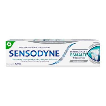 Imagem de Sensodyne NOVO Creme Dental para Sensibilidade e Esmalte com Flúor, Fortalecimento do Esmalte Dental, 100g
