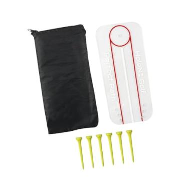 Imagem de Deevoka Espelho de acrílico para mini taco de golfe, equipamento de ensino para melhorar a precisão e corrigir a postura de colocação portátil