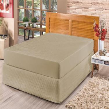 Imagem de Protetor Colchão Impermeável casal queen micromatelado 01 pç cáqui - B
