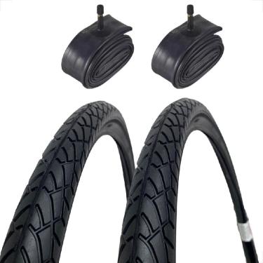 Imagem de Par Pneu Bicicleta Shiver Tipo Praieiro Rider Aro 26 X 1.95 Balão + par Camara de ar aro 26 shiver