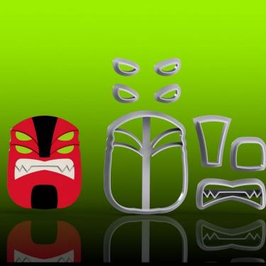 Imagem de Cortador Ben 10 Quatro Braços Modular Tamanho 5Cm